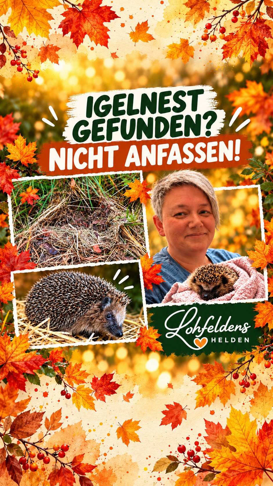 🍂 Igelnest gefunden? Bitte nicht anfassen!